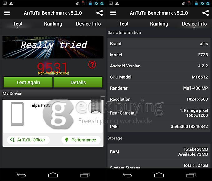 F733-3G 7 Inch 3G Phone Call Tablet PC Android 4.2 MTK6572 1024*600 Pixels Capacitive Screen BT - Blue