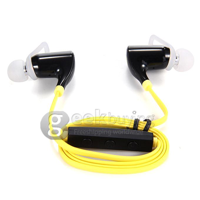 Qcy QY5 CSR Bluetooth 4.1 Sport Headphone HD Headset CVC6.0 Noise Isolating Earphone with Mic - Black + Yellow