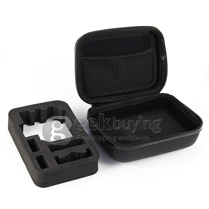 Small Size PU Travel Box/Storage/Travel Bag/Travel Large Carry Case for GoPro HD Hero1/2/3 - Black