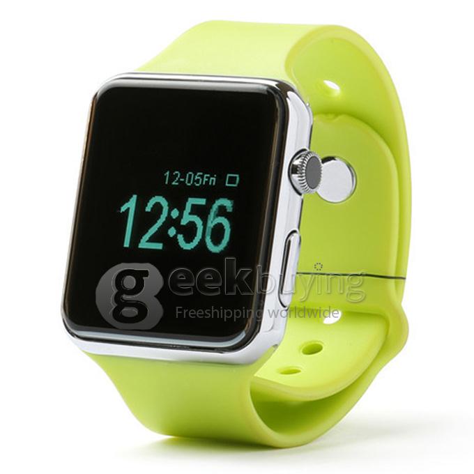 D Watch Bluetooth 3.0 Smart Wrist Watch Find Phone SMS SYNC Remote Camera Pedometer Sleep Monitor - Green