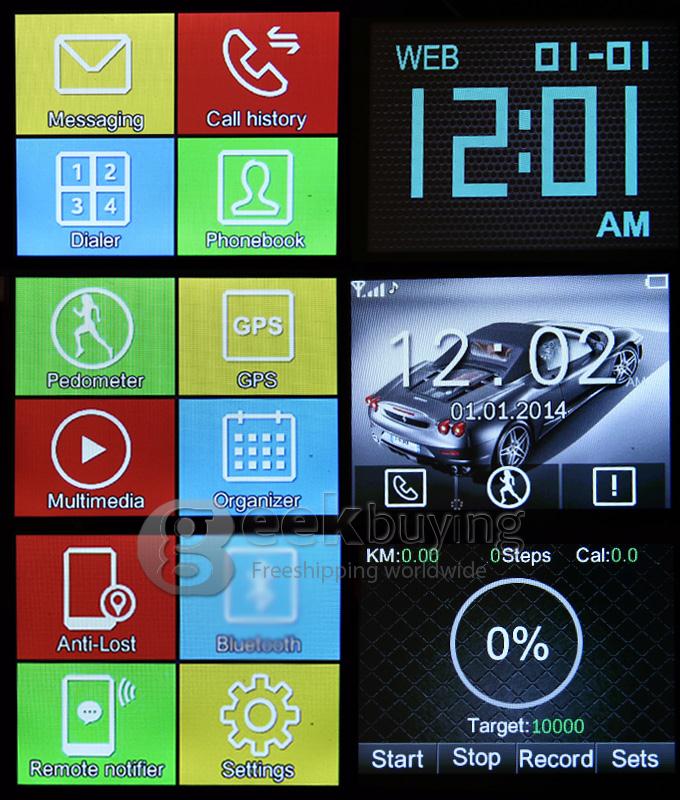 Otium Gear Neo Bluetooth Smart Watch Phone With GPS with Touch Screen Dial Call SMS Pedometer For Smartphones