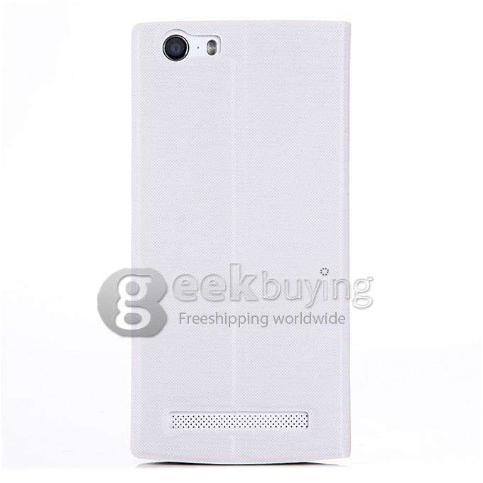 Original High Quality Protective PU Leather Hard Flip Cover Shell for MLAIS M9 Smartphone - White