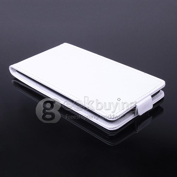 Protective Hard Cover Flip Stand Leather Case for Elephone G7 -White