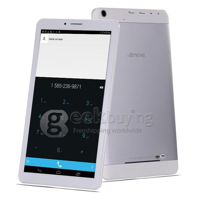 Ampe A101 Dual Core Tablet PC 10.1 Inch Android 4.4 8GB ROM GPS BT - White&Silver
