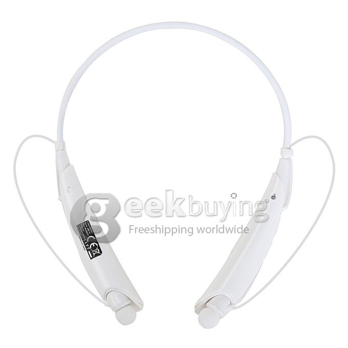 HBS-750 Wireless Bluetooth 4.0 APX Stereo Headset Neck Type Sport Headphone - White