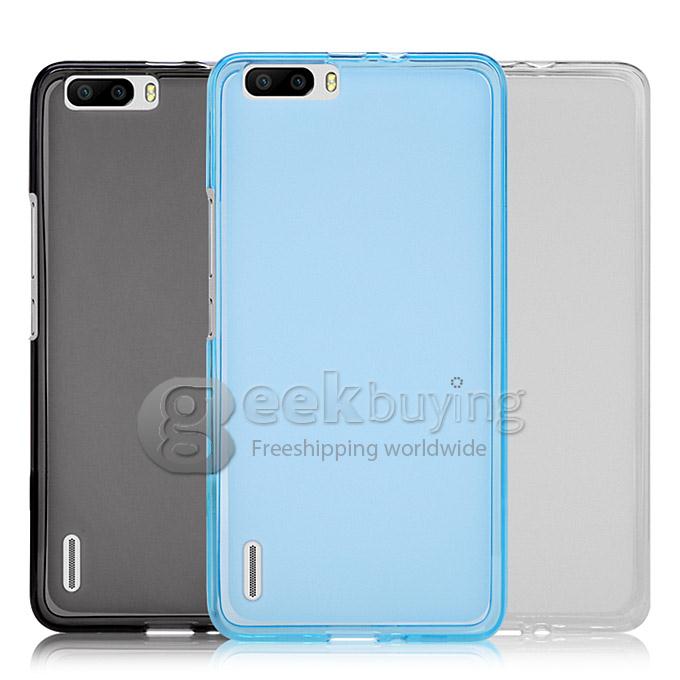 MOSKII Pudding Series Protective Back Case Soft Silicone Cover for HUAWEI Honor 6 Plus- Pink