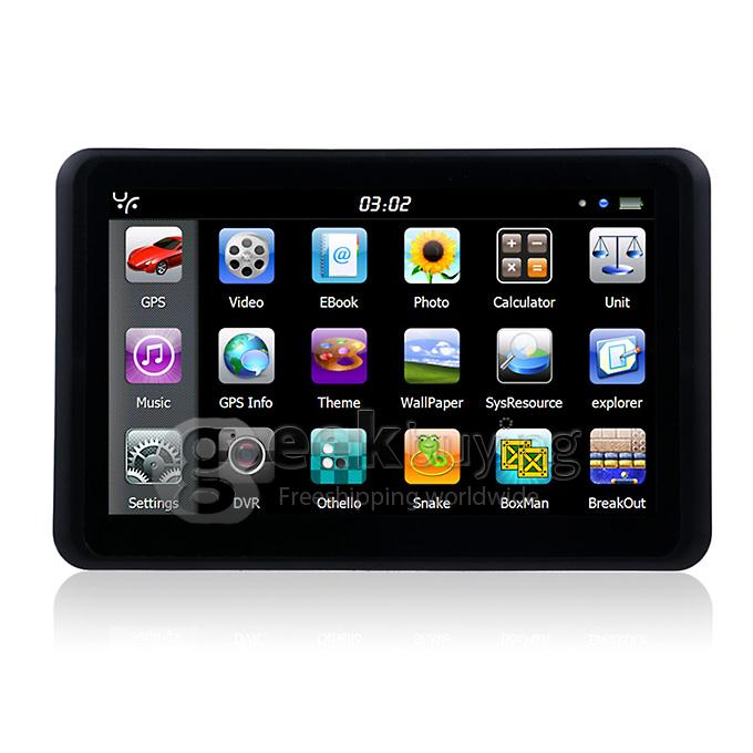 5 Inch TFT- LCD Touchscreen HD 800*480 Windows CE6.0 Car DVR GPS Navigator with 4GB BT FM - European Map