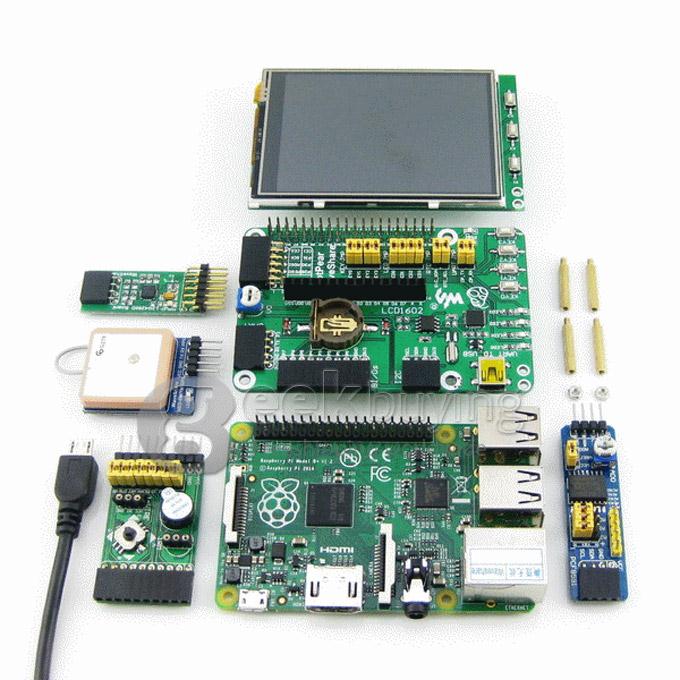 Raspberry Pi RPi B+ (CN) Package A Accessory Kits ARM11+LCD+DVK512+PCF8591+L3G4200D+LSM303DLHC+74LVC8T245+Mix Board