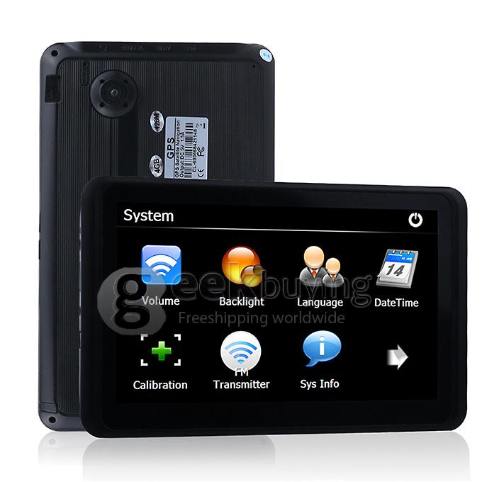 5 Inch TFT- LCD Touchscreen HD 800*480 Windows CE6.0 Car DVR GPS Navigator with 4GB BT FM - European Map