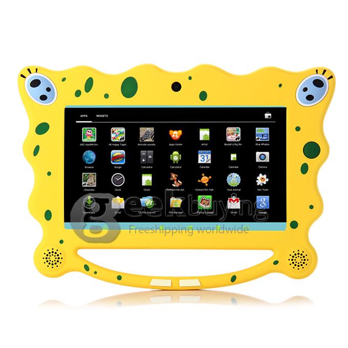 7C08 7 Inch A23 Android 4.4 Tablet PC 8G ROM Children's Tablet(can be controlled by the parents) Dual Cameras - Yellow