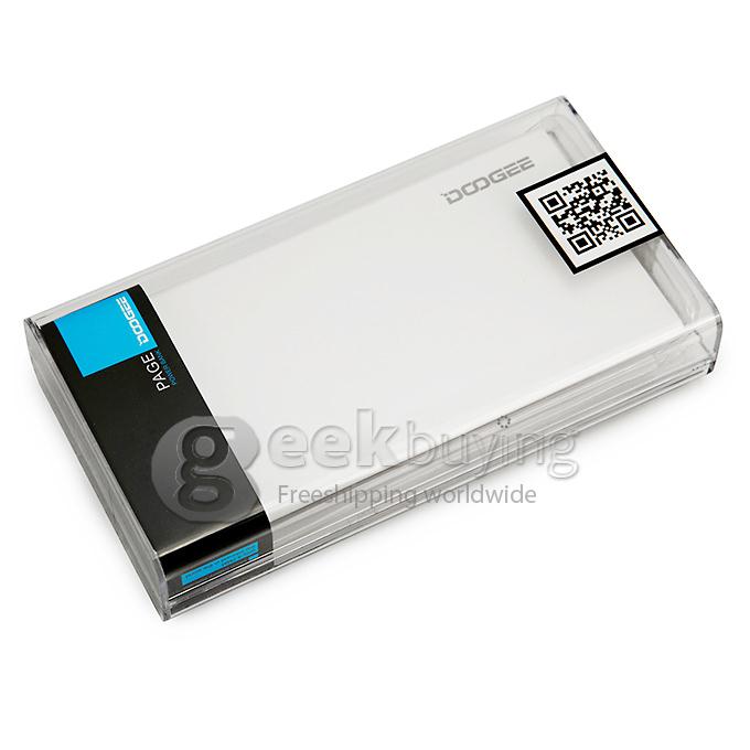 DOOGEE PAGE-2500 Ultra Slim 2500mAh Li-Polymer Power Bank for IPHONE / Samsung + More - White