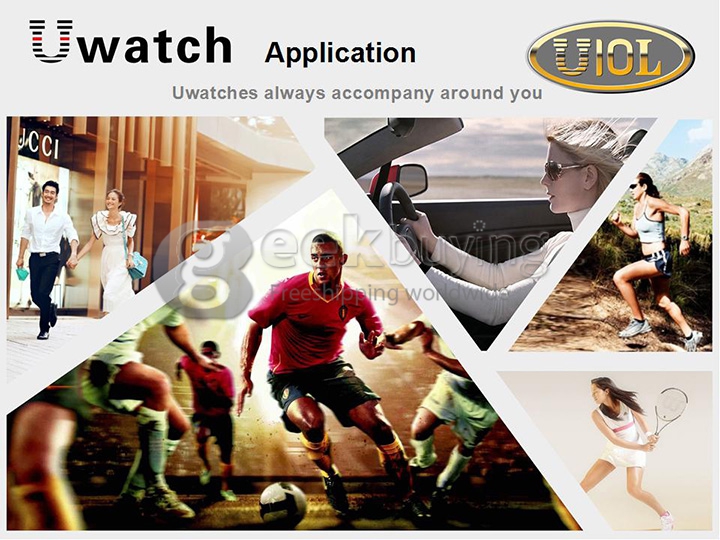U10L U Watch Normal Waterproof Anti-lost Bluetooth Smart Dial Bracelet Watch for iPhone Samsung Android Phone - Silver