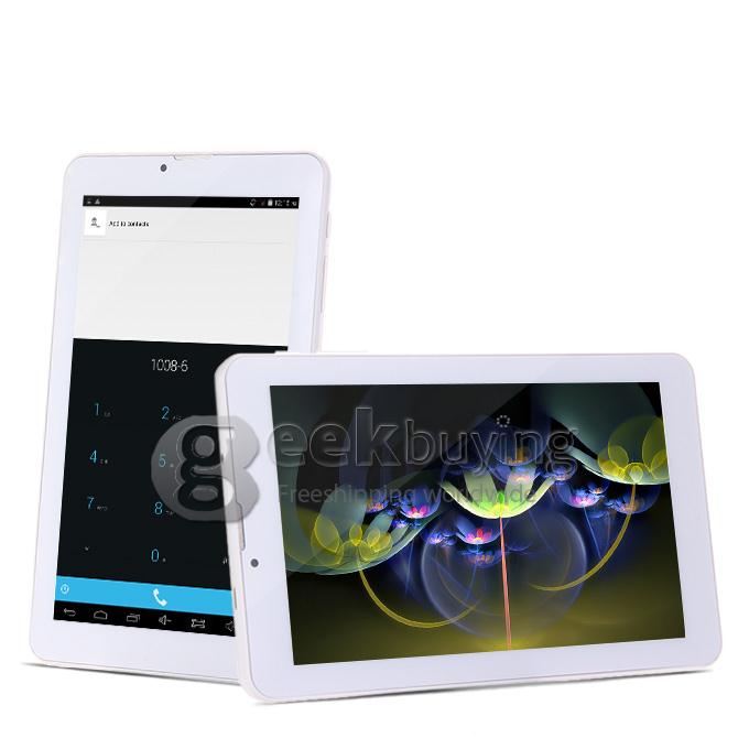 H718 7Inch 3G Phone Call Tablet PC Android 4.4 OS 1GB/8GB BT Dual Cameras - White