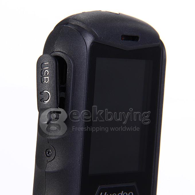 HUADOO H1 IP68 Waterproof Phone Dustproof Shockproof Flashlight FM Dual SIM Cards GSM Cell Phone - Black