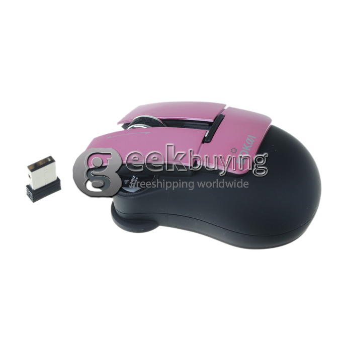 BoKai 2800 10M 2.4G 1000 DPI Wireless Optical Mouse with Nano Receiver for PC Laptop----Pink