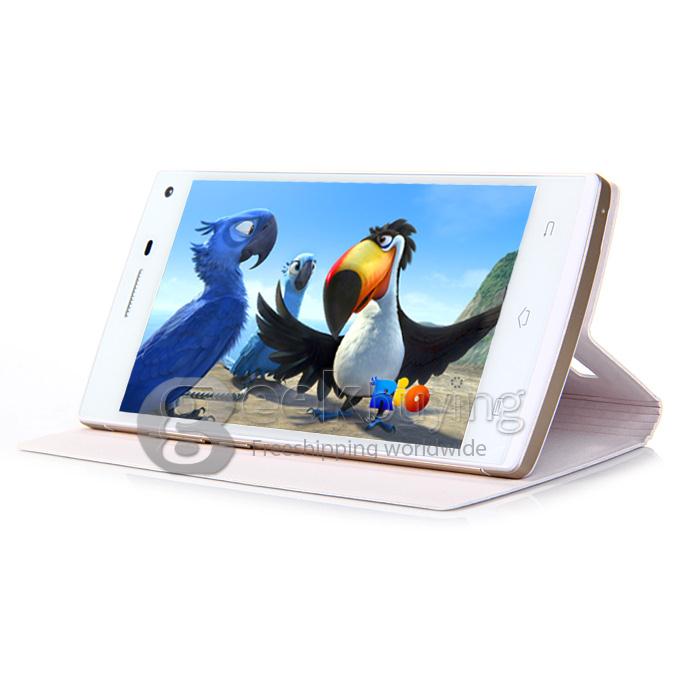 Original High Quality Protective PU Leather Hard Flip Cover Shell for MLAIS M9 Smartphone - White