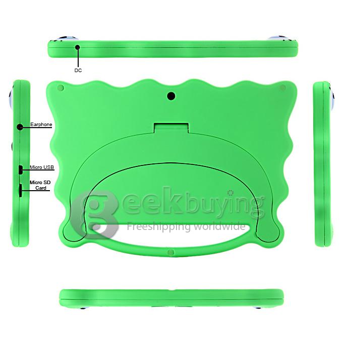 7C08 7 Inch A23 Android 4.4 Tablet PC 8G ROM Children's Tablet(can be controlled by the parents) Dual Cameras - Green