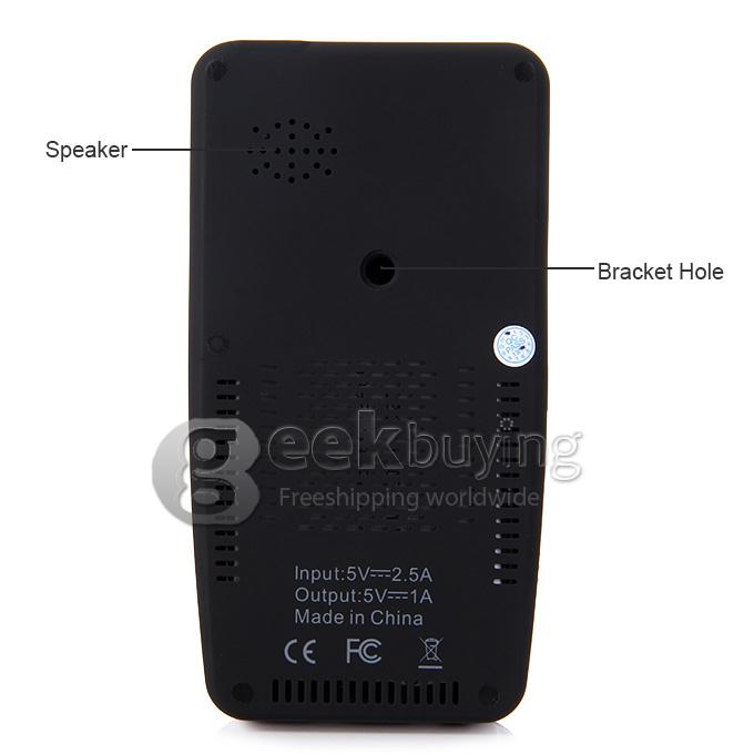 Mini MP-60A 100 Lumens DLP LED Projector 854 * 480 800:1 Built-in 2600mAh Battery with HDMI/AV/VGA/TF - Black(US Plug)