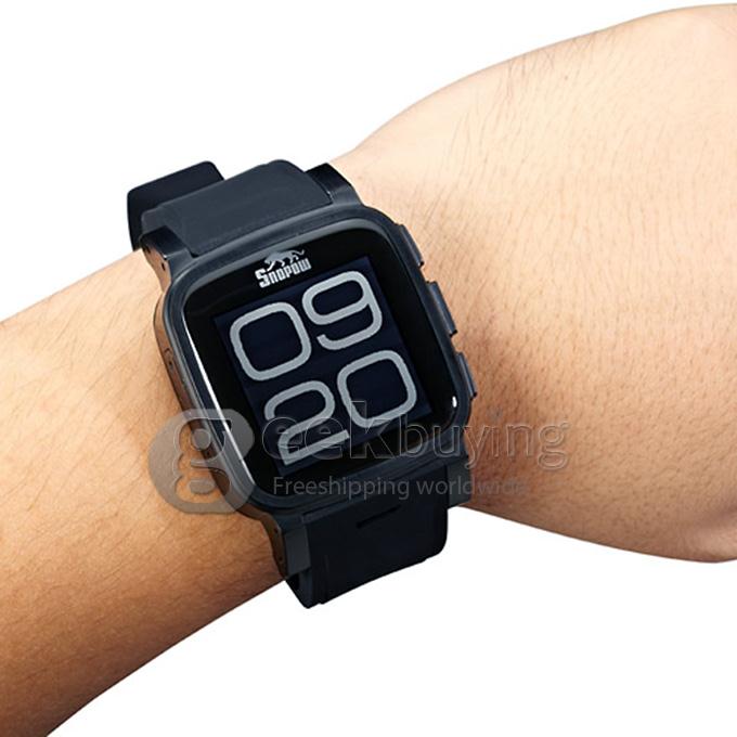 Snopow W1 Smart Watch Phone Bluetooth Watch IP68 1.6 inch 3.0MP Camera SIM Card Anti-lost Pedometer - Black