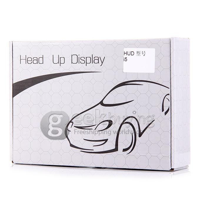 I5 6inch LED OBDII HUD Head Up Display Over Speed Warning Tire Indicator