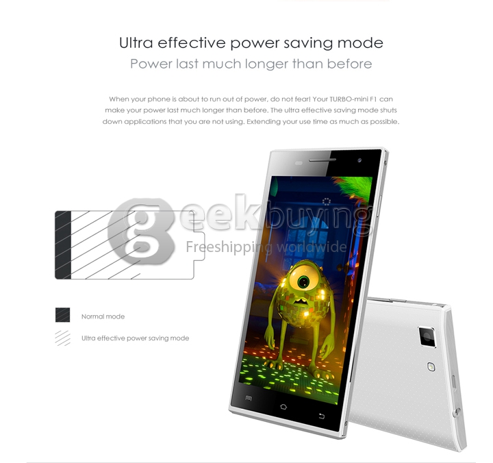 DOOGEE F1 TURBO Mini 4.5 Inch Android 4.4 Phone MTK6732 Quad Core 1.5GHz 8.0MP 1GB 8GB FDD-LTE 4G Smartphone - Dark blue