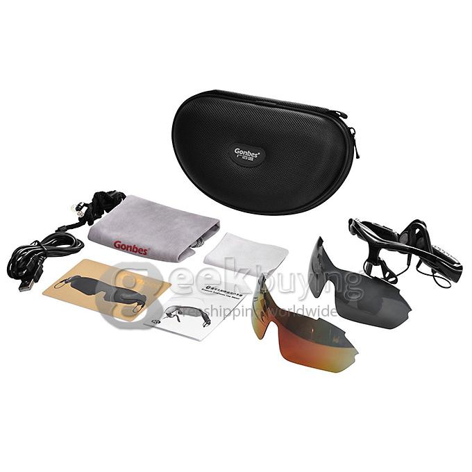 Gonbes K1 Universal Wireless Bluetooth Smart Sun Glasses Headset for Stereo Music Phone-call Answer Sport - White