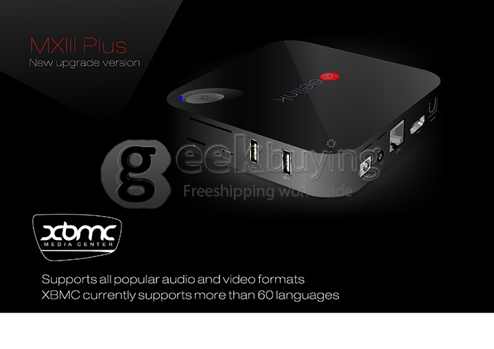 Beelink MXIII PLUS Android Media Player Amlogic S812 2G RAM 8G ROM 2.4G/5.0G 802.11AC WIFI Bluetooth XBMC KODI DLNA - Black
