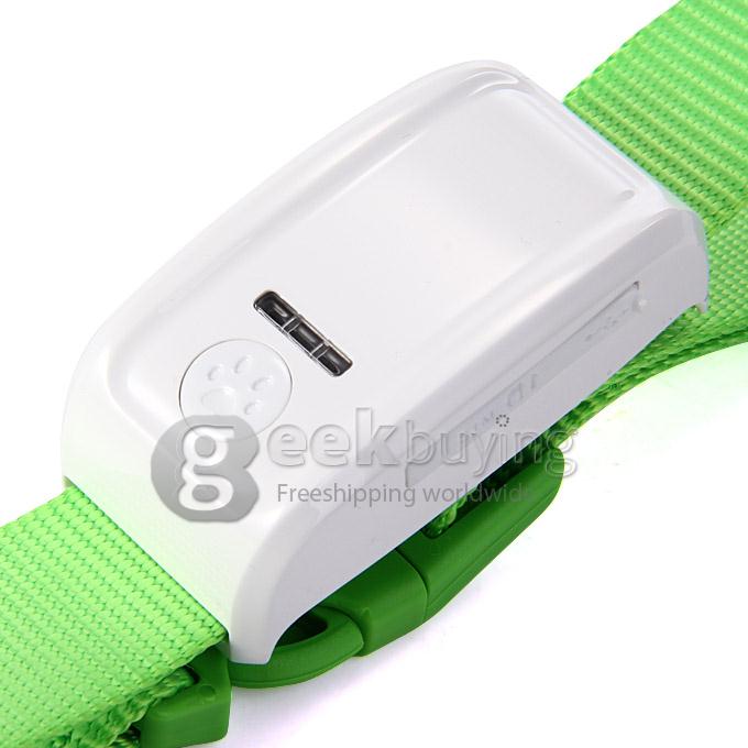 KH-909 Waterproof GPS / GSM Pet Data Tracker Recorder For Cat Dog with Collar (EU Plug) - Green