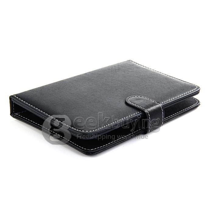 Universal Leather Keyboard Holster Case for 7 Inch Tablet PC - Black