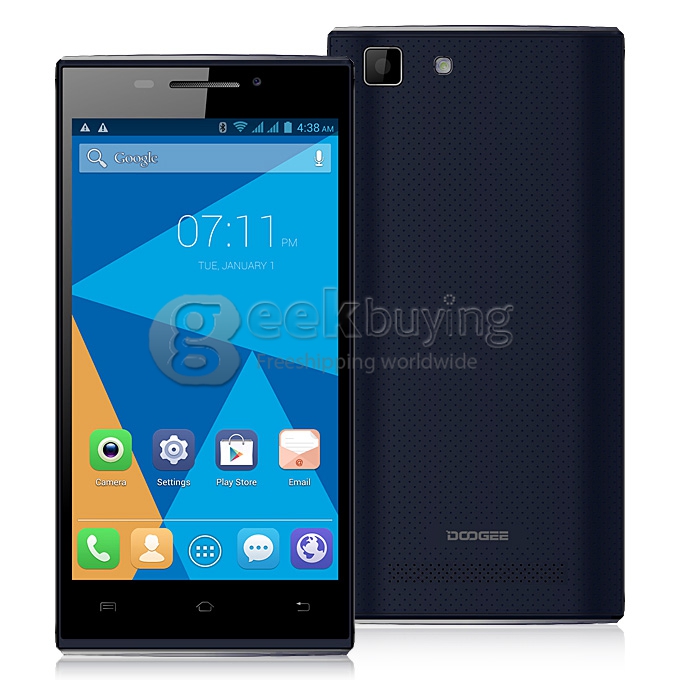 DOOGEE F1 TURBO Mini 4.5 Inch Android 4.4 Phone MTK6732 Quad Core 1.5GHz 8.0MP 1GB 8GB FDD-LTE 4G Smartphone - Dark blue