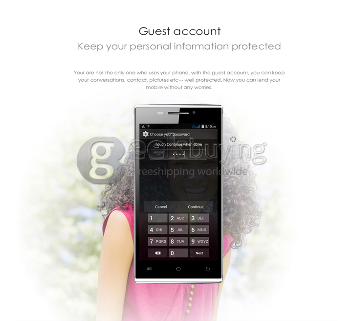DOOGEE F1 TURBO Mini 4.5 Inch Android 4.4 Phone MTK6732 Quad Core 1.5GHz 8.0MP 1GB 8GB FDD-LTE 4G Smartphone - Dark blue