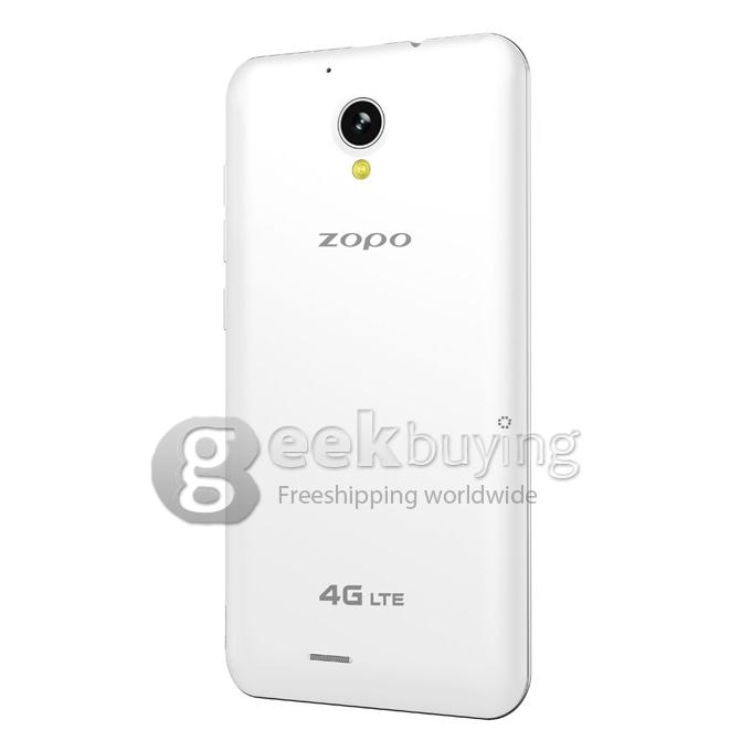 ZOPO ZP320+ 5Inch 4G Android 4.4 Smartphone MTK6582M Quad Core 1.3GHz 1GB RAM 8GB ROM 8.0MP Dual SIM Card IPS QHD -White