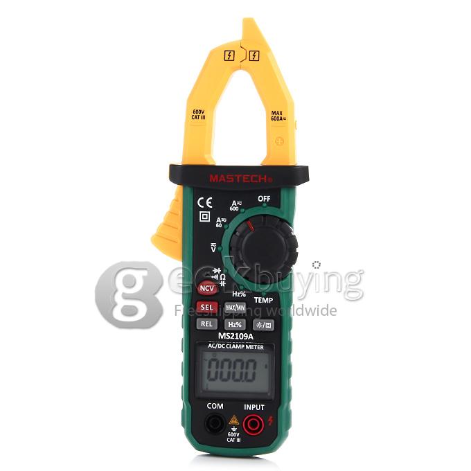 MASTECH MS2109A Digital Clamp Meter AC DC Current Voltage Resistance Tester