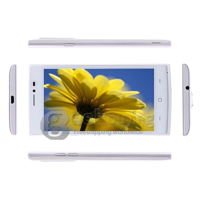 JIAKE V17 5.0inch Android 4.4 Phone QHD MTK6572 Dual Core 1.2GHz 512MB RAM 4GB ROM 2.0MP+0.3MP 3G GPS Smartphone - White