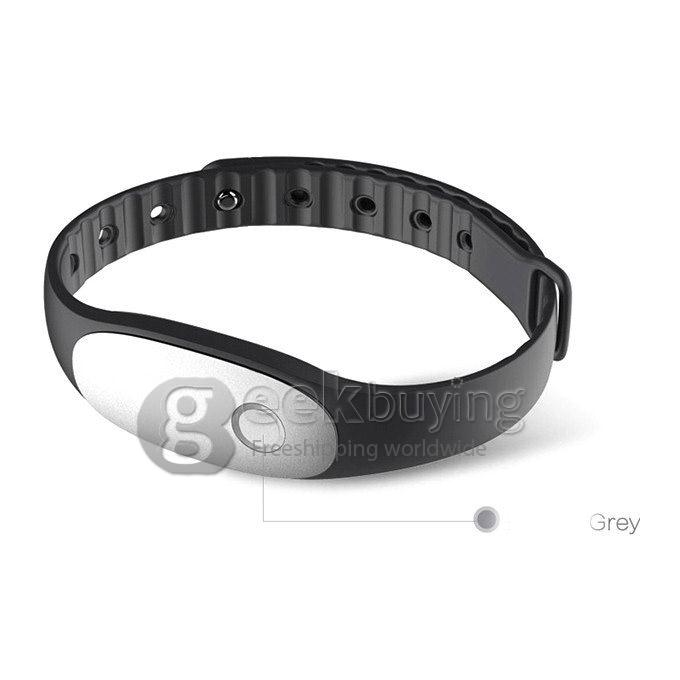 Bong II IP67 Waterproof Bluetooth 4.0 Smart Wrist Band Bong Bracelet Heart Rate Pedometer for iOS Android Phone - Gray