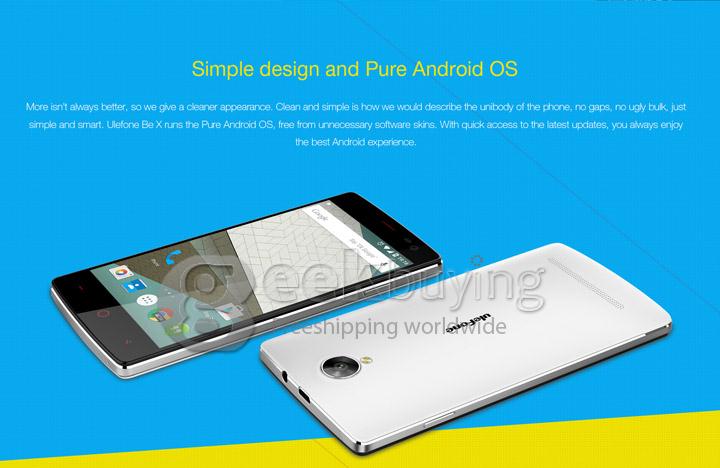 Ulefone Be X 4.5 Inch Android 4.4 Smartphone MTK6592M Octa Core 1.4GHz 1GB RAM 8GB ROM 8.0MP 3G/GPS Miracast-Dark Blue
