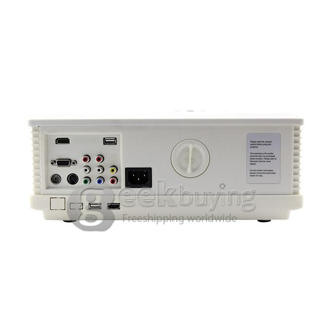 ProHome PH580S LED Projector Multimedia HD 1080P 1280*800 3200 Lumens HDMI USB VGA for Smartphone Home Theater White