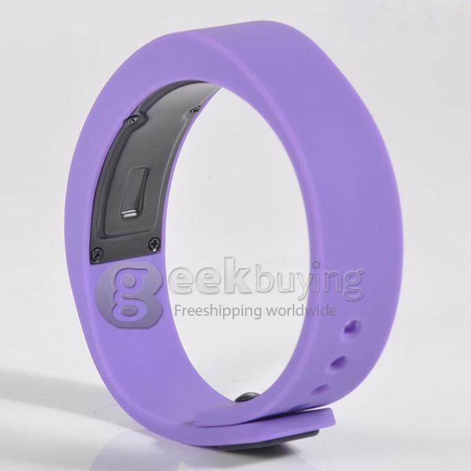IP67 DK402 Bluetooth 4.0 Smart Sport Bracelet Wrist Band Pedometer Sleep Monitor Calorie for iOS Android - Purple