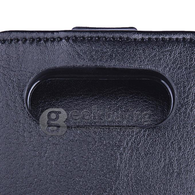 Protective Hard Cover Flip Stand Leather Case for Nokia Lumia 820 - Black
