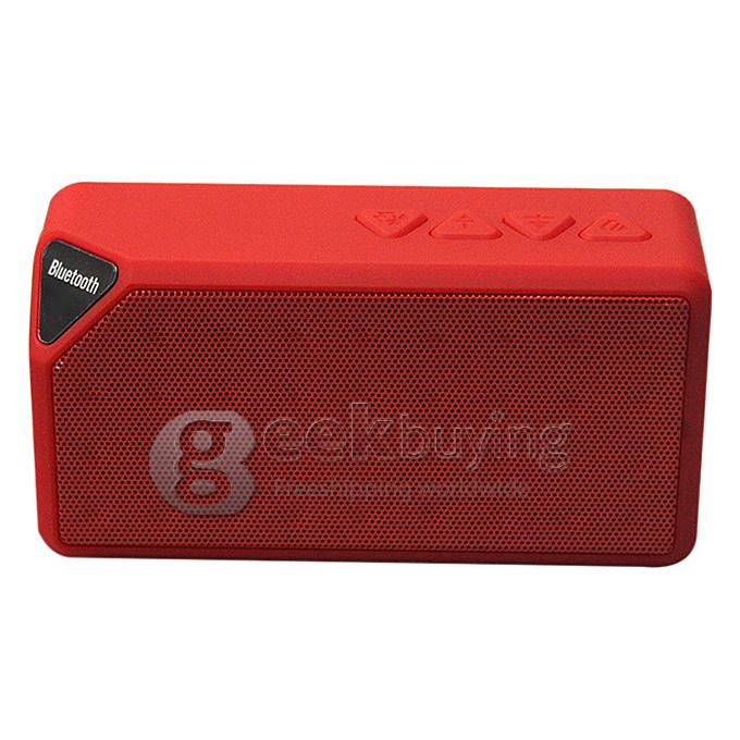 Mini X3 Bluetooth Wireless Speaker Handsfree TF FM Radio Built in Mic Subwoofer with Detachable Battery - Red