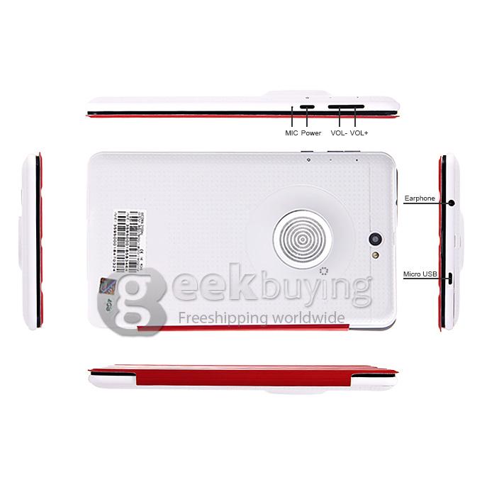F729-6 3G Phone Call 7 Inch Tablet PC Android 4.2 MTK6572 1024*600 Pixels Capacitive Screen BT - Red