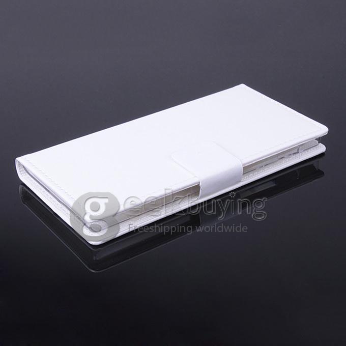 Protective Hard Cover Flip Stand Leather Case for Nibiru H1 -White