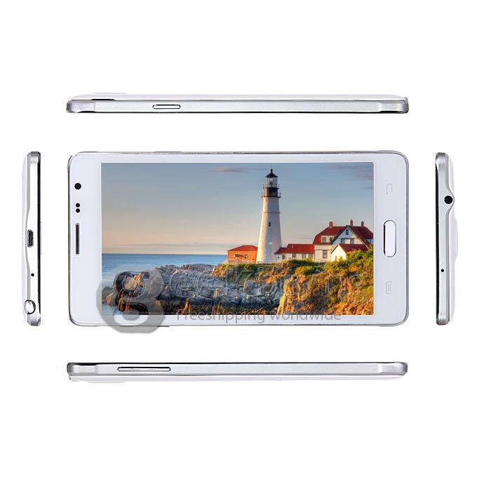 JIAKE N9100 5.5inch MTK6582 Quad Core 1.3GHz Smartphone QHD Android 4.4 1GB RAM 8GB ROM 5.0MP 3G GPS WIFI - White