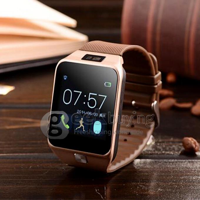 SV8 MTK2501 Smart Sport Wrist Watch BT3.0 2.4GHz for Android IOS Phone SMS Sync Anti-lost Pedometer Remote Capture - Brown