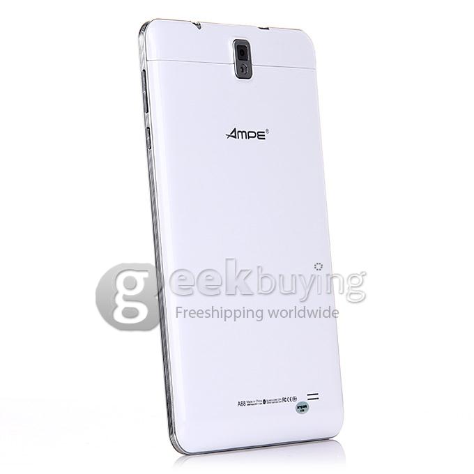 Ampe A88 3G Phone Call Tablet PC 8.0 Inch Quad Core Android 4.4 IPS HD Screen 1GB/8GB GPS BT - White