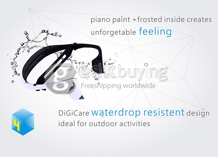 Digicare DO Bone Conduction Headphone Ear Hook Wireless Bluetooth Earphone with NFC and Speaker Connection Call Function - White