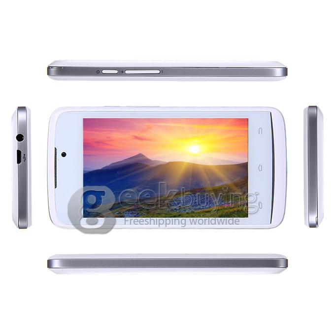 H-mobile F5 4.0 Inch Android 4.2 OS Cell Phone MTK6572 Dual Core 1.0GHz Smartphone 2.0MP Bluetooth WIFI - White