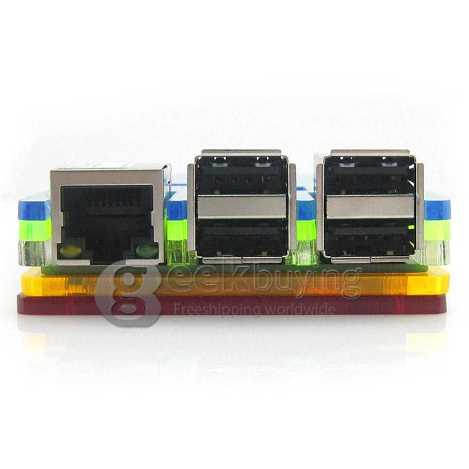 Multi Color Rainbow Case for Raspberry Pi Model B