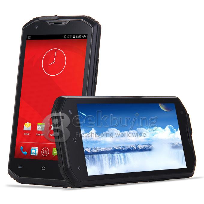 Rugged Smartphone A8 IP68 5.5inch Waterproof Android 4.4 Phone Qualcomm MSM8916 Quad Core 1GB 8GB Smartphone 8.0MP 4G LTE- Black