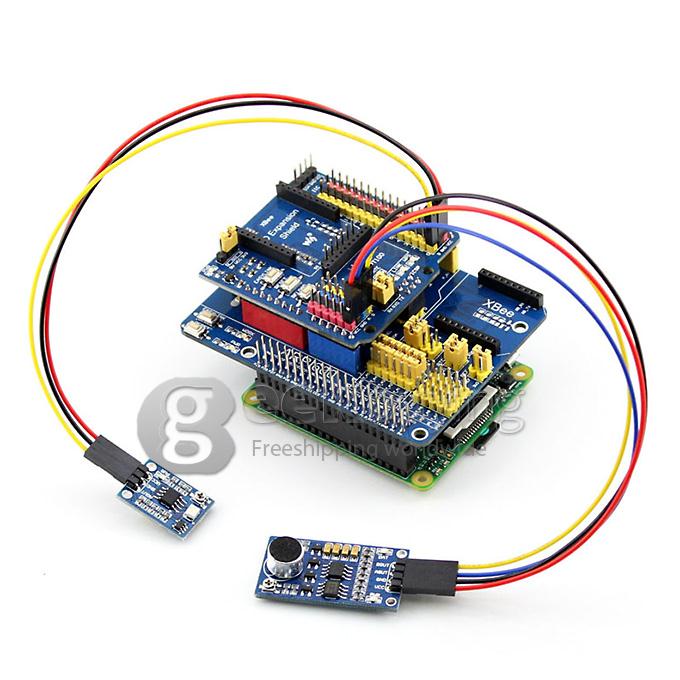 Raspberry Pi RPi Model A+ (Package D) Accessory Kits ARPI600+MQ-5 Gas Sensor+Color Sensor+Flame Sensor+Metal Sensor etc